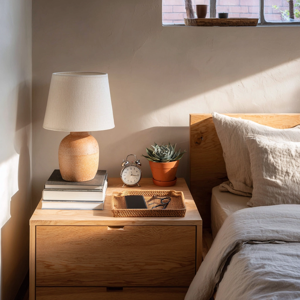 nachttisch dekoration