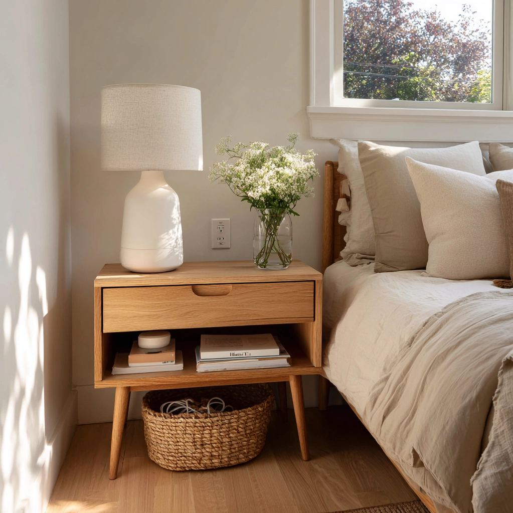 nachttisch dekorieren ideen