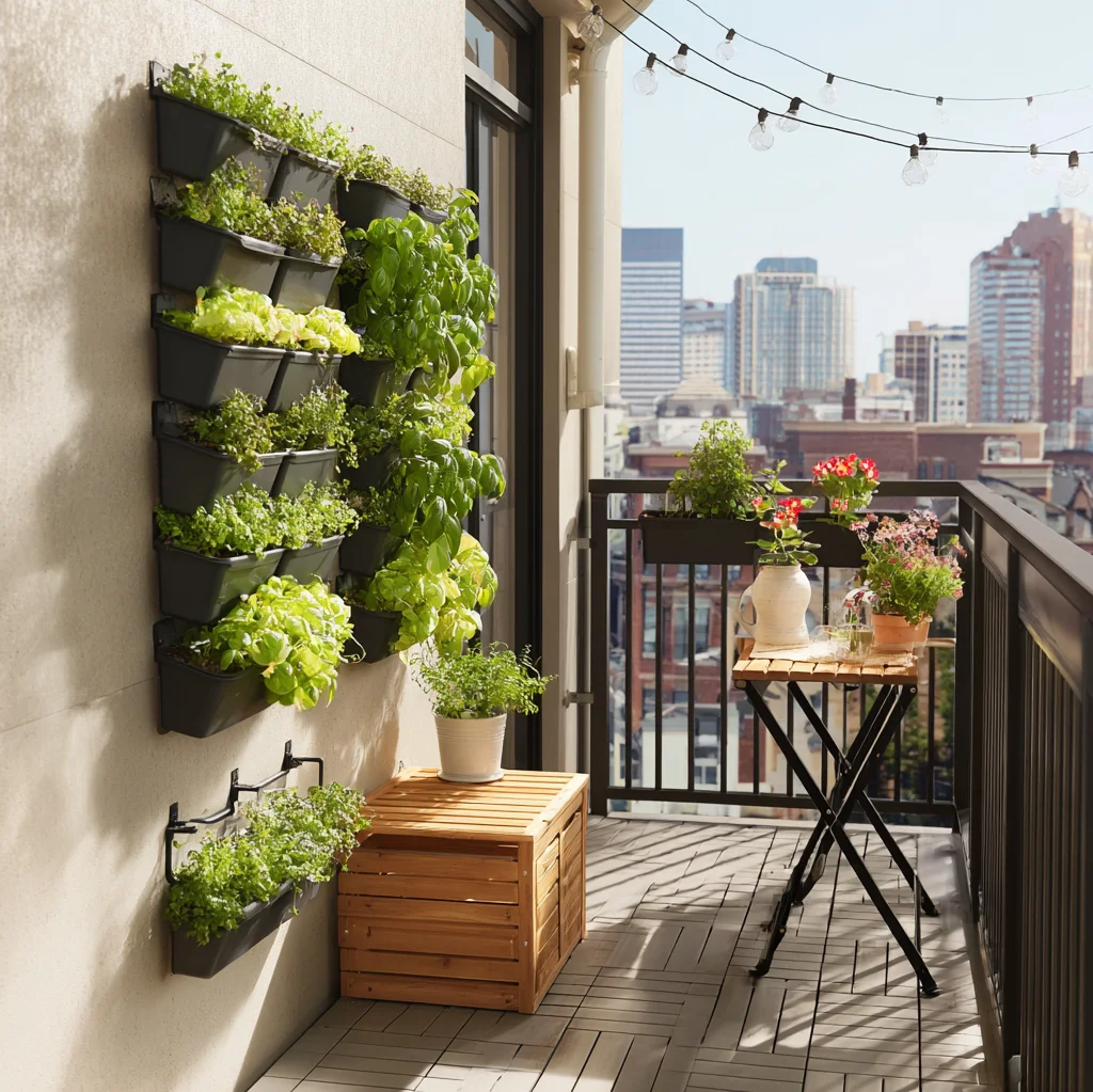 platzsparende ideen balkon