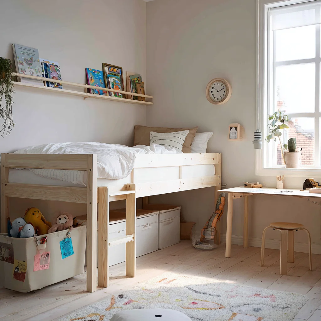 platzsparende möbel ideen kinderzimmer