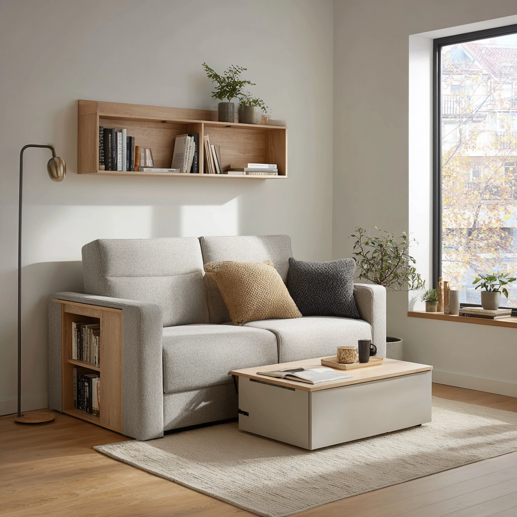 platzsparende möbel ideen wohnzimmer