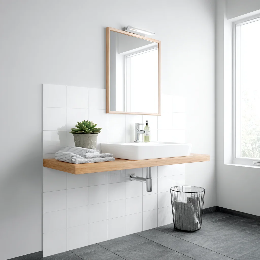 schwebende regale bad