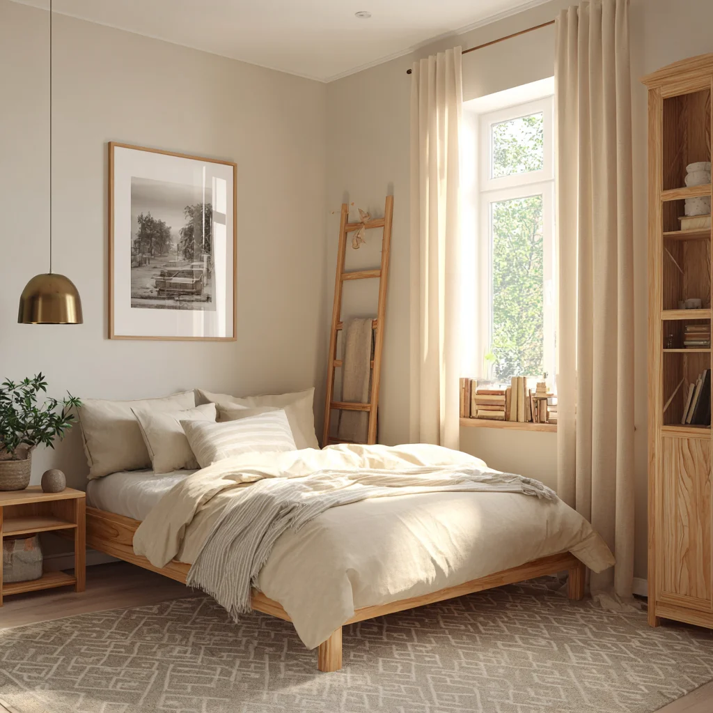 vintage schlafzimmer ideen beige