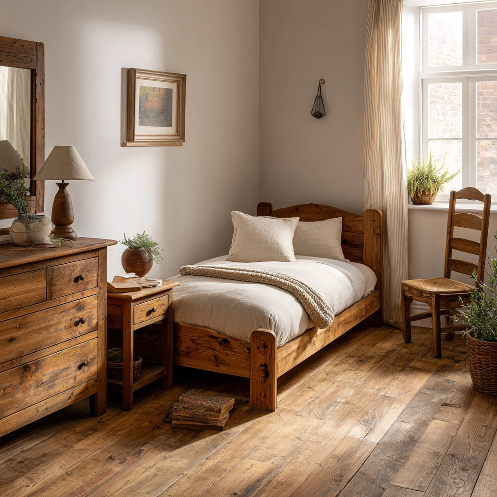 vintage schlafzimmer ideen holz