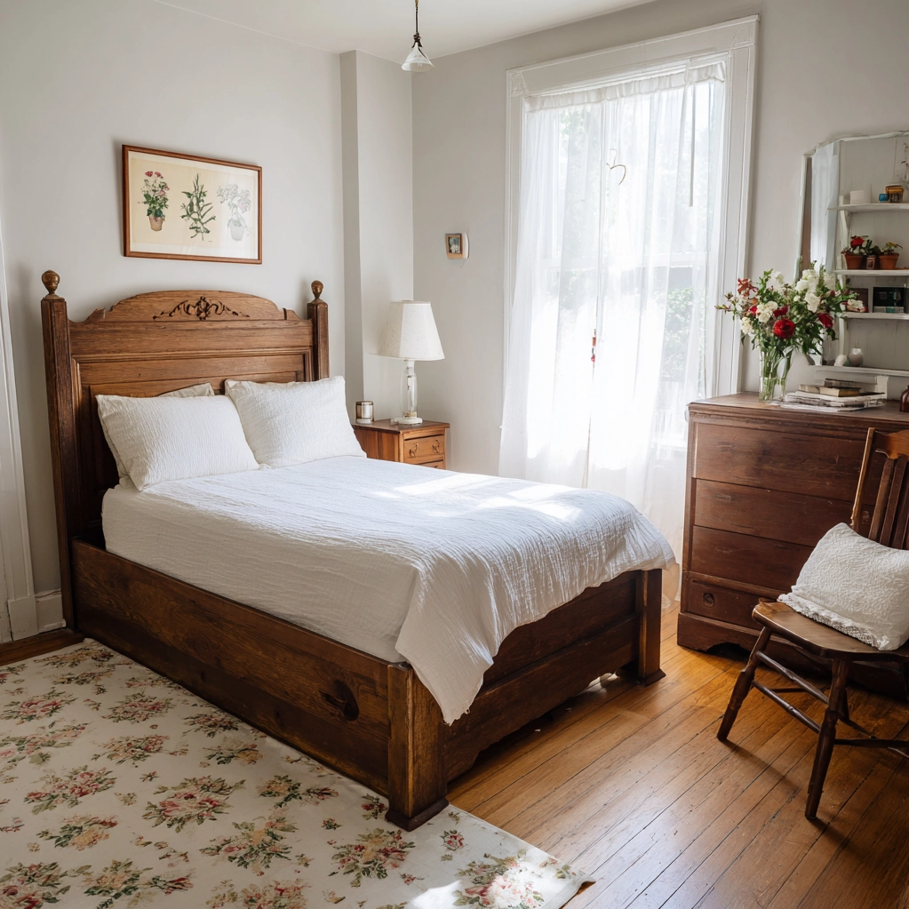 vintage schlafzimmer ideen weiss